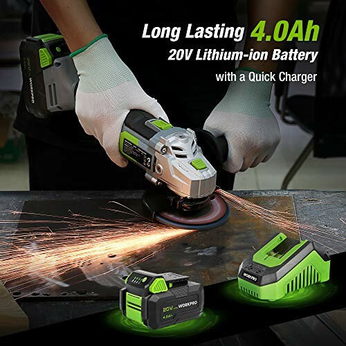 WORKPRO 20V Cordless Angle Grinder