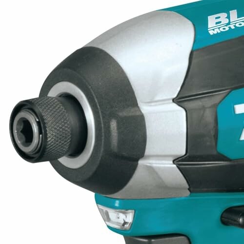 Close-up of a cordless impact driver tool.
