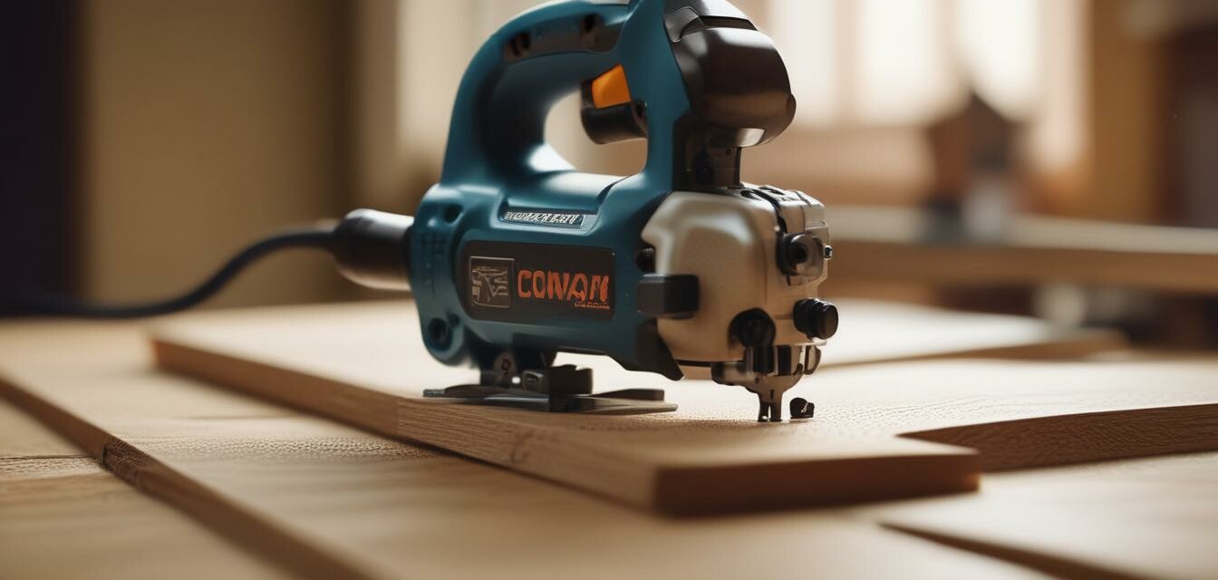 Cordless jigsaw in action