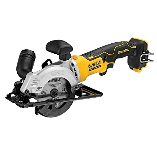 Dewalt cordless circular saw with black and yellow design