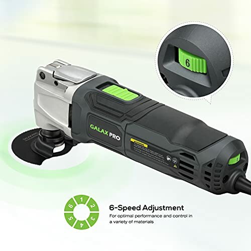 Galax Pro angle grinder with 6-speed adjustment.